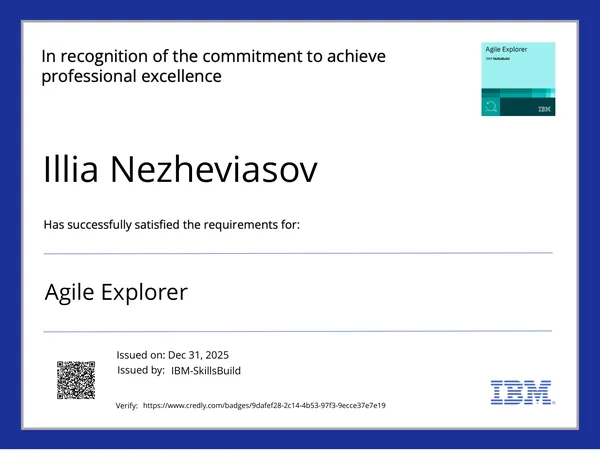 IBM SkillsBuild - «Agile Explorer»