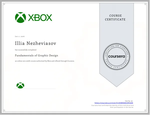 Xbox - «Fundamentals of Graphic Design» (über Coursera)